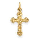 14k INRI Hollow Crucifix Pendant