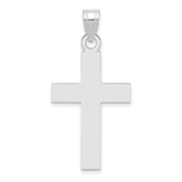 14k White Gold Polished Cross Charm