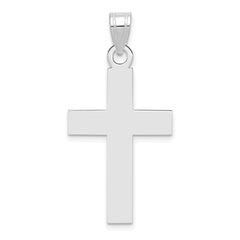 14k White Gold Polished Cross Charm