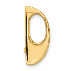 14k Holds 6mm Stone Slide Mounting (No Stone Included) Fits up to 6mm Regular/8mm Fancy or Reversible Omega