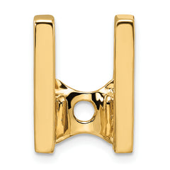 14k Holds 7.5mm Stone Slide Mounting (No Stone Included) Fits up to 6mm Regular/8mm Fancy or Reversible Omega