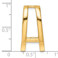 14k Holds 6.8mm Stone Slide Mounting (No Stone Included) Fits up to 6mm Regular/8mm Fancy or Reversible Omega