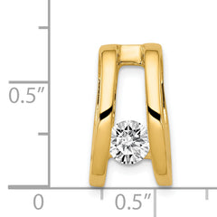 14k Holds 5.25mm Stone Slide Mounting (No Stone Included) Fits up to 6mm Regular/8mm Fancy or Reversible Omega