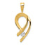 14k Complete 1/4 carat A Diamond Slide Fits up to 2mm Regular/6mm Fancy or Reversible Omega