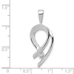14k White Gold Complete 1/4 carat AAA Diamond Slide Fits up to 2mm Regular/6mm Fancy or Reversible Omega