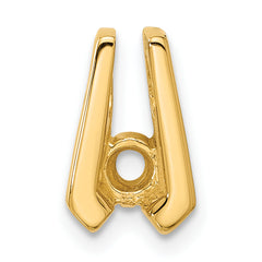 14k Holds 4.0mm Stone Slide Mounting (No Stone Included) Fits up to 2mm Regular/3mm Fancy or Reversible Omega