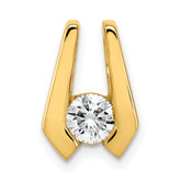 14k Holds 4.5mm Stone Slide Mounting (No Stone Included) Fits up to 2mm Regular/3mm Fancy or Reversible Omega