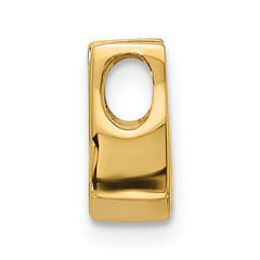 14k Holds 3.75mm Stone Slide Mounting (No Stone Included) Fits up to 2mm Regular/3mm Fancy or Reversible Omega