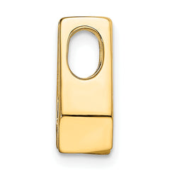 14k Holds 4.5mm Stone Slide Mounting (No Stone Included) Fits up to 2mm Regular/3mm Fancy or Reversible Omega