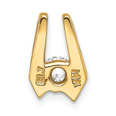 14k Holds 4.5mm Stone Slide Mounting (No Stone Included) Fits up to 2mm Regular/3mm Fancy or Reversible Omega