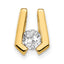 14k Holds 4.5mm Stone Slide Mounting (No Stone Included) Fits up to 2mm Regular/3mm Fancy or Reversible Omega