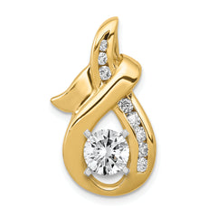 14k Peg-set A Diamond Semi-Mount Slide Fits up to 6mm Regular/8mm Fancy or Reversible Omega