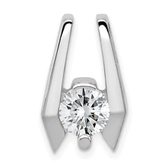 14k White Gold Holds 5.75mm Stone Slide Mounting (No Stone Included) Fits up to 2mm Regular/5mm Fancy or Reversible Omega