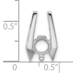14k White Gold Holds 5.75mm Stone Slide Mounting (No Stone Included) Fits up to 2mm Regular/5mm Fancy or Reversible Omega