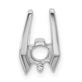 14k White Gold Holds 5.25mm Stone Slide Mounting (No Stone Included) Fits up to 3mm Fancy or Reversible Omega Only