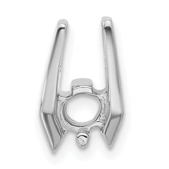 14k White Gold Holds 5.25mm Stone Slide Mounting (No Stone Included) Fits up to 3mm Fancy or Reversible Omega Only