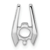 14k White Gold Holds 4.75mm Stone Slide Mounting (No Stone Included) Fits up to 3mm Fancy or Reversible Omega Only