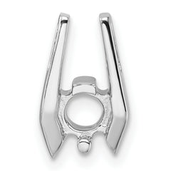 14k White Gold Holds 4.75mm Stone Slide Mounting (No Stone Included) Fits up to 3mm Fancy or Reversible Omega Only