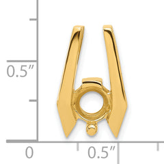 14k Holds 6.5mm Stone Slide Mounting (No Stone Included) Fits up to 2mm Regular/5mm Fancy or Reversible Omega
