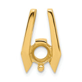 14k Holds 6.5mm Stone Slide Mounting (No Stone Included) Fits up to 2mm Regular/5mm Fancy or Reversible Omega