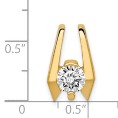 14k Holds 5.75mm Stone Slide Mounting (No Stone Included) Fits up to 2mm Regular/5mm Fancy or Reversible Omega