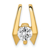 14k Holds 5.75mm Stone Slide Mounting (No Stone Included) Fits up to 2mm Regular/5mm Fancy or Reversible Omega