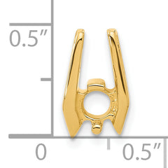 14k Holds 4.75mm Stone Slide Mounting (No Stone Included) Fits up to 3mm Fancy or Reversible Omega Only