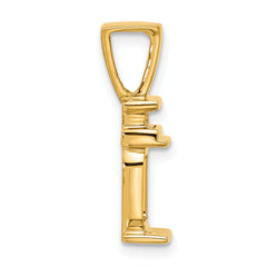 14k Fits 2mm Omega/4mm Fancy or Reversible 8x6mm Emerald-cut Slide Mounting (No Stone Included)