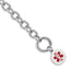 Sterling Silver Rhodium-platedodium Engraveable Enamel Disc Medical ID Bracelet