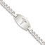 Women's Sterling Silver Curb Medical ID Bracelet 7mm
