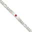 Women's Sterling Silver Figaro Medical ID Bracelet 6mm