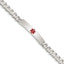 Women's Sterling Silver Curb Medical ID Bracelet 6mm