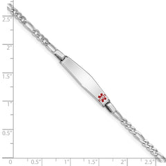 Sterling Silver Polished Medical Curb Link ID Bracelet