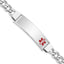 Women's Sterling Silver Rhodium-Plated Curb Medical ID Bracelet 8mm - Sophia Jewelers