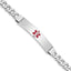 Women's Sterling Silver Rhodium-Plated Curb Medical ID Bracelet 6mm - Sophia Jewelers