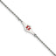 Women's Sterling Silver Rhodium-Plated Rope Medical ID Bracelet 2mm