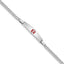 Women's Sterling Silver Rhodium-Plated Curb Medical ID Bracelet 3mm