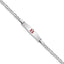 Women's Sterling Silver Rhodium-Plated Figaro Medical ID Bracelet 3mm