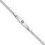 Women's Sterling Silver Rhodium-Plated Figaro Medical ID Bracelet 3mm - Sophia Jewelers