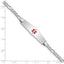 Sterling Silver Rhodium-plated Medical ID Figaro Link Bracelet