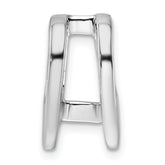 14k White Gold Holds 5.25mm Stone Slide Mounting (No Stone Included) Fits up to 6mm Regular/8mm Fancy or Reversible Omega