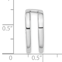 14k White Gold Holds 6mm Stone Slide Mounting (No Stone Included) Fits up to 6mm Regular/8mm Fancy or Reversible Omega