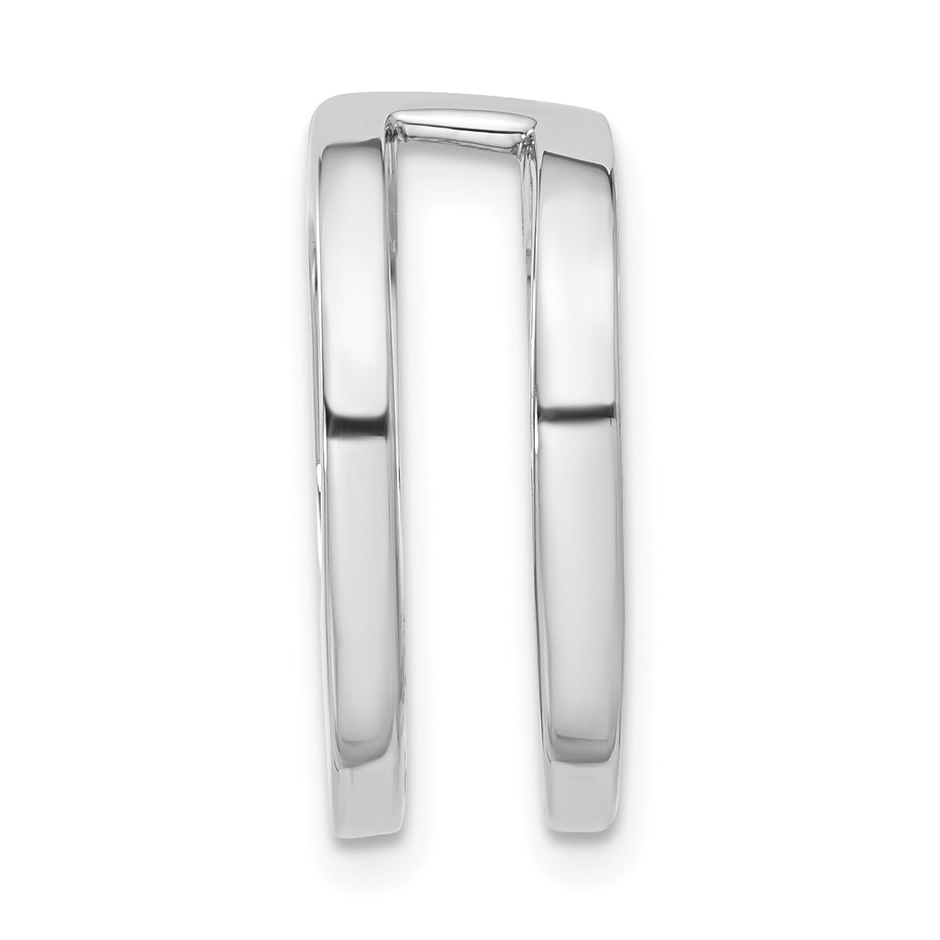 14k White Gold Holds 6mm Stone Slide Mounting (No Stone Included) Fits up to 6mm Regular/8mm Fancy or Reversible Omega