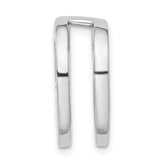 14k White Gold Holds 6mm Stone Slide Mounting (No Stone Included) Fits up to 6mm Regular/8mm Fancy or Reversible Omega