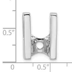 14k White Gold Holds 7.5mm Stone Slide Mounting (No Stone Included) Fits up to 6mm Regular/8mm Fancy or Reversible Omega