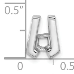 14k White Gold Holds 3.75mm Stone Slide Mounting (No Stone Included) Fits up to 2mm Regular/3mm Fancy or Reversible Omega