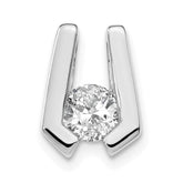 14k White Gold Holds 4.5mm Stone Slide Mounting (No Stone Included) Fits up to 2mm Regular/3mm Fancy or Reversible Omega
