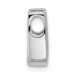 14k White Gold Holds 4.0mm Stone Slide Mounting (No Stone Included) Fits up to 2mm Regular/3mm Fancy or Reversible Omega