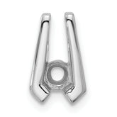 14k White Gold Holds 4.0mm Stone Slide Mounting (No Stone Included) Fits up to 2mm Regular/3mm Fancy or Reversible Omega