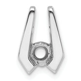14k White Gold Holds 4.5mm Stone Slide Mounting (No Stone Included) Fits up to 2mm Regular/3mm Fancy or Reversible Omega